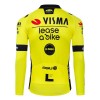 Wielershirt 2024 Jumbo-Visma Lease A Bike Lange Mouw Geel